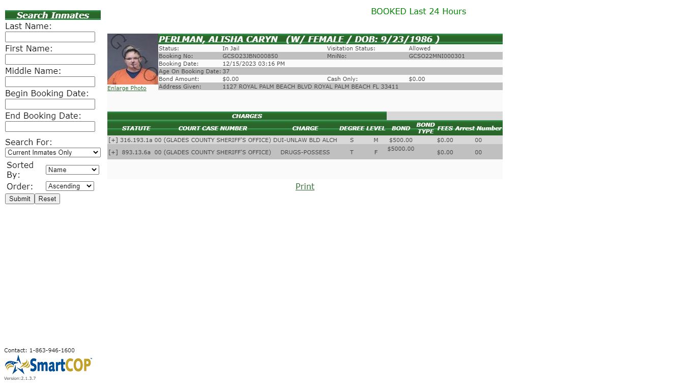 JAIL View - smartweb.gladessheriff.org