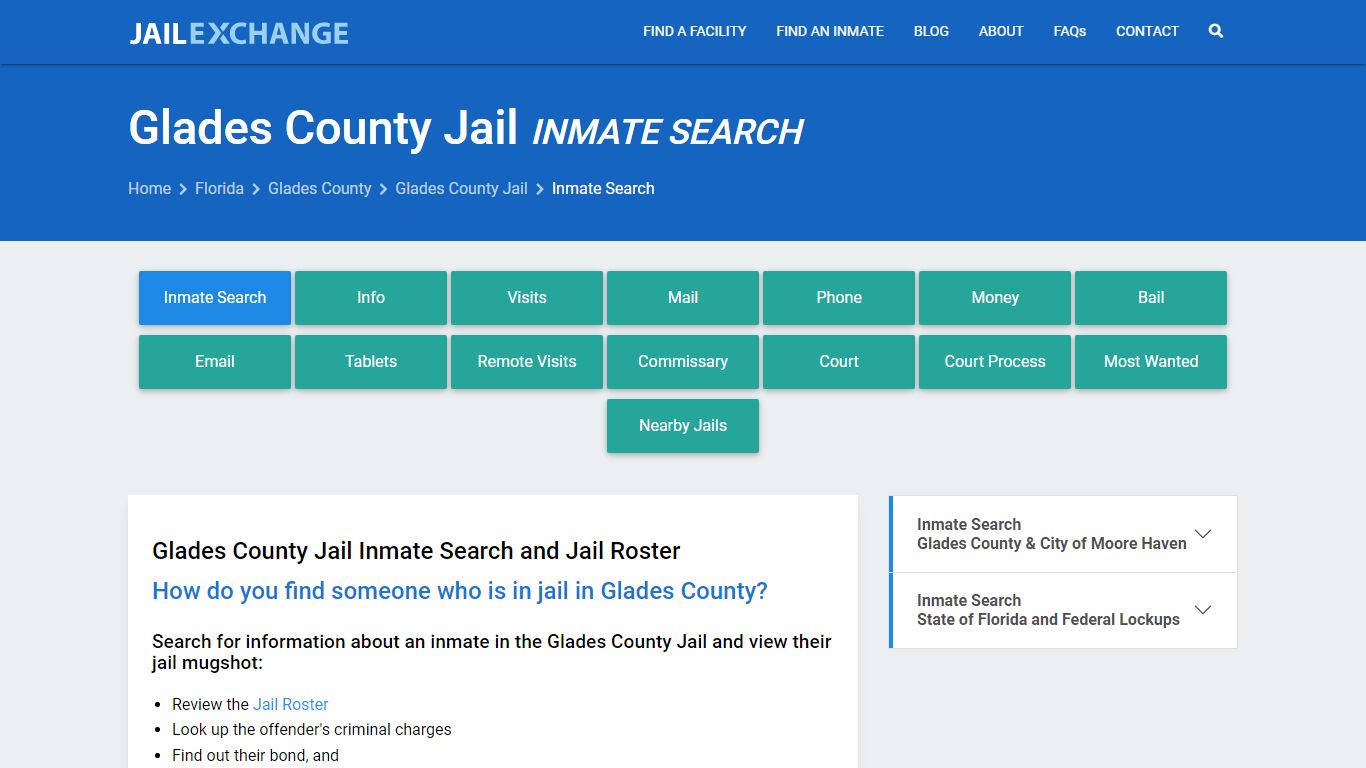 Inmate Search: Roster & Mugshots - Glades County Jail, FL